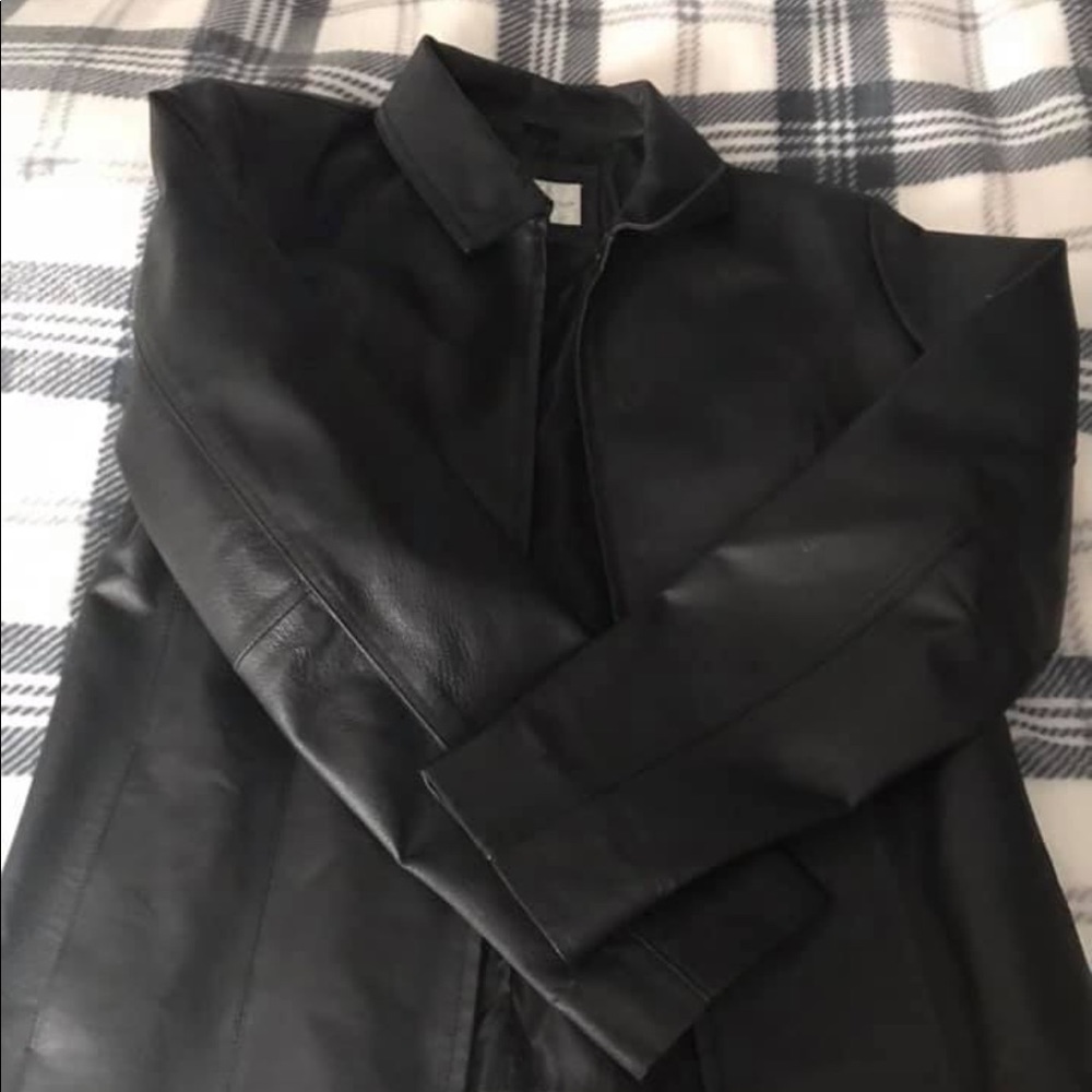 Leather coat